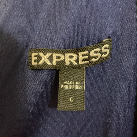 Express Dark Blue Fitted Dress - Picture 4 of 4